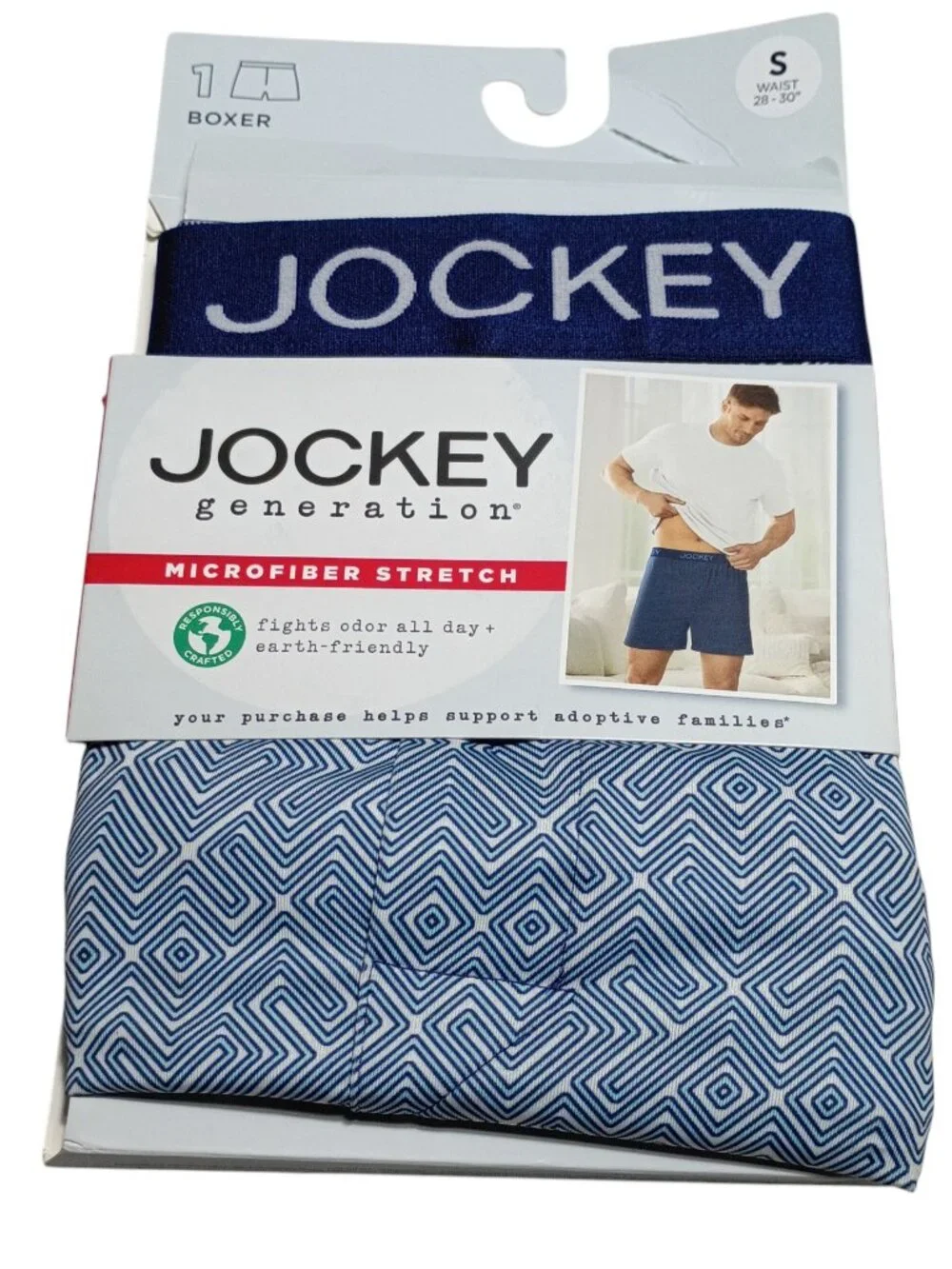 Jockey Generation Men's Microfiber Stretch Single Boxer Short Size Small